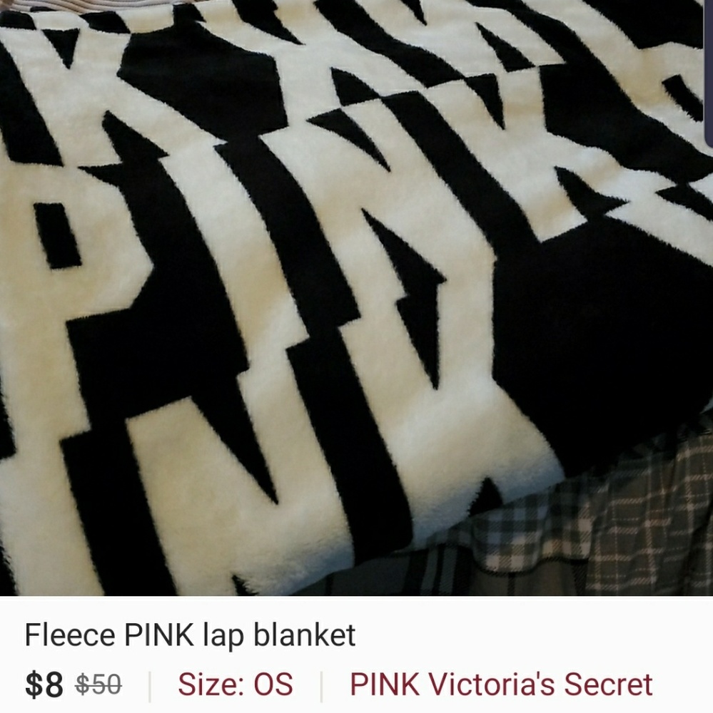 Victoria secret pink fleece blanket